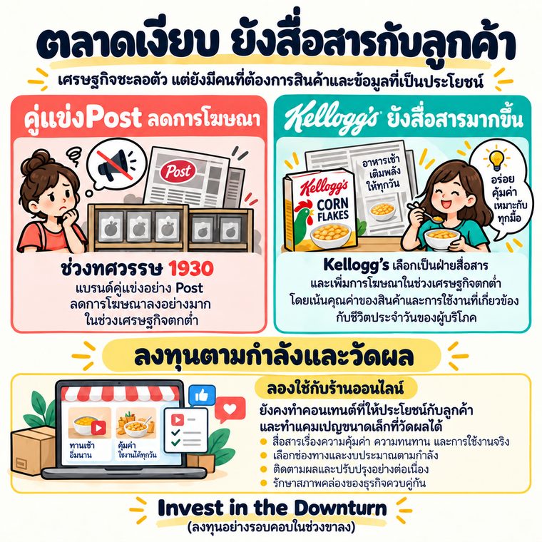 ตลาดเงียบ ยังสื่อสารกับลูกค้า