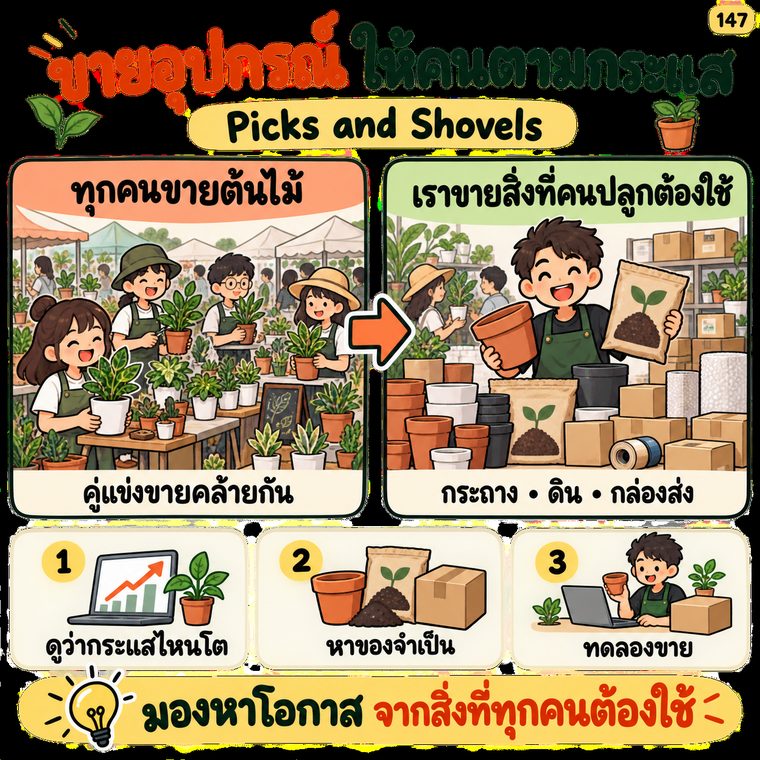 ขายอุปกรณ์ ให้คนตามกระแส